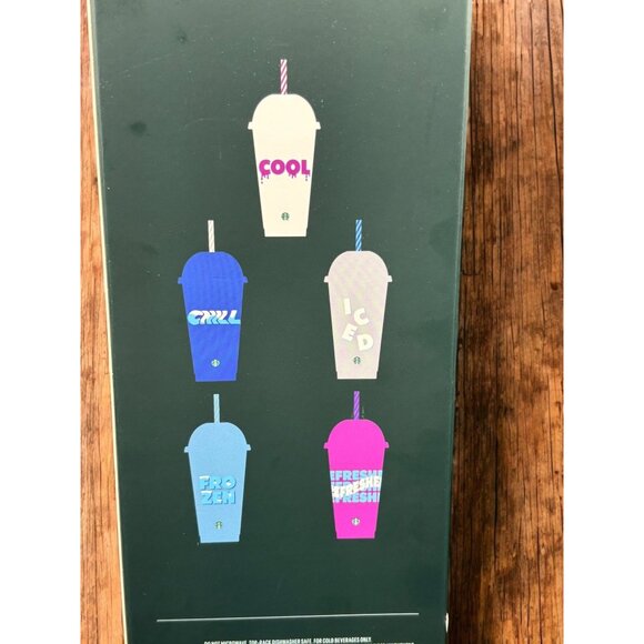 Starbucks Summer Dome lid Reusable Cold Cups 24 oz Set of 5 New - Picture 5 of 8